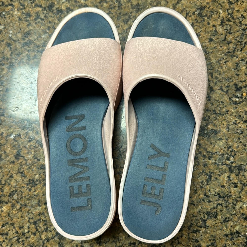 Sunny Baby Rose Lemon Jelly Platform Slides